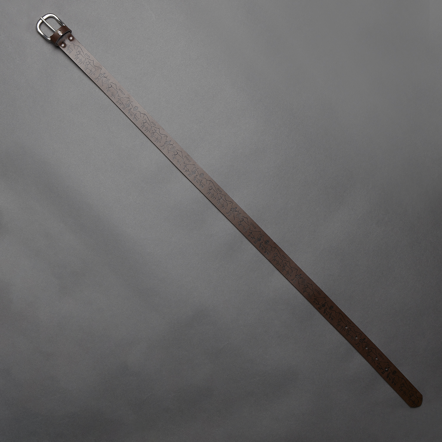 ceinture cuir brun alpage