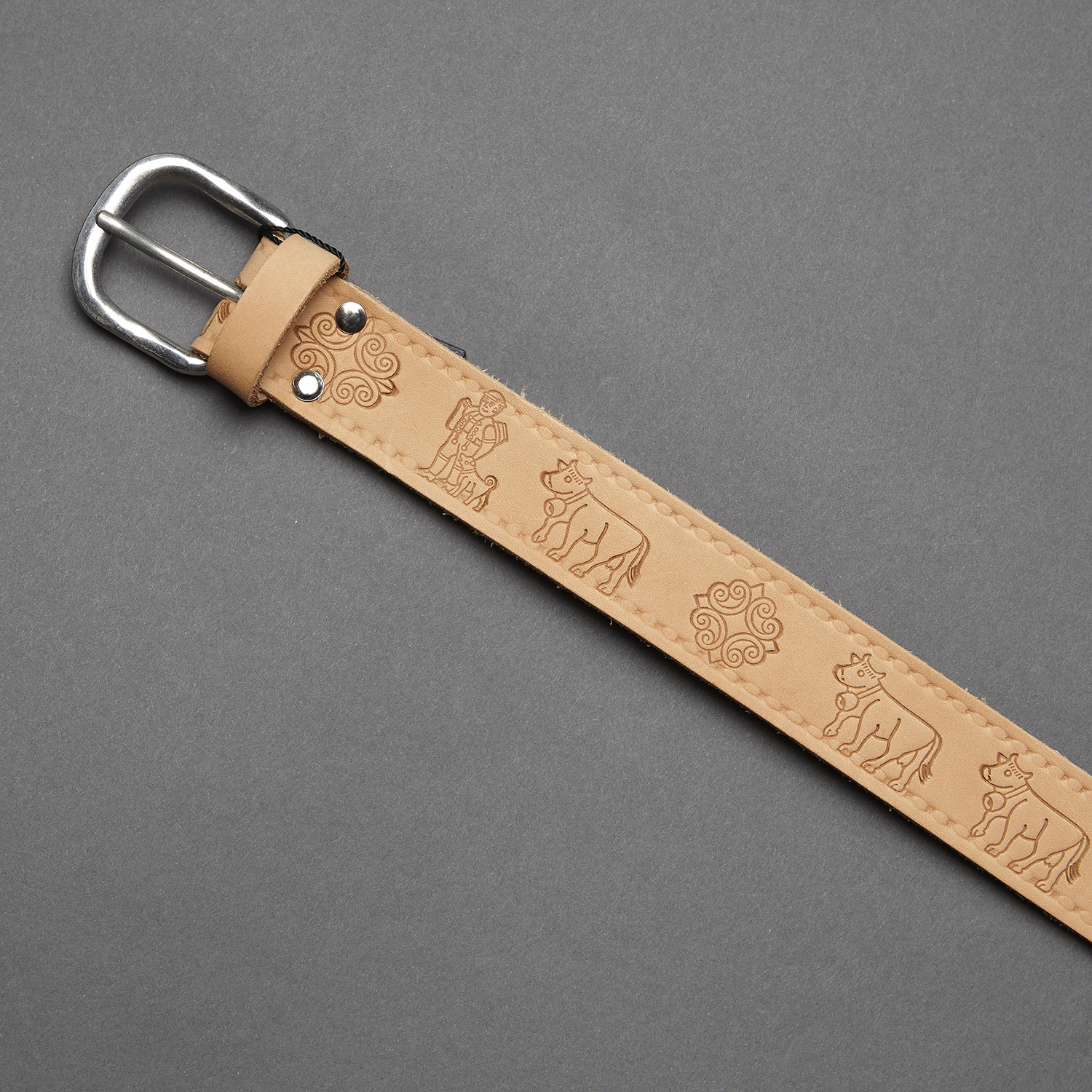 ceinture cuir caramel vache